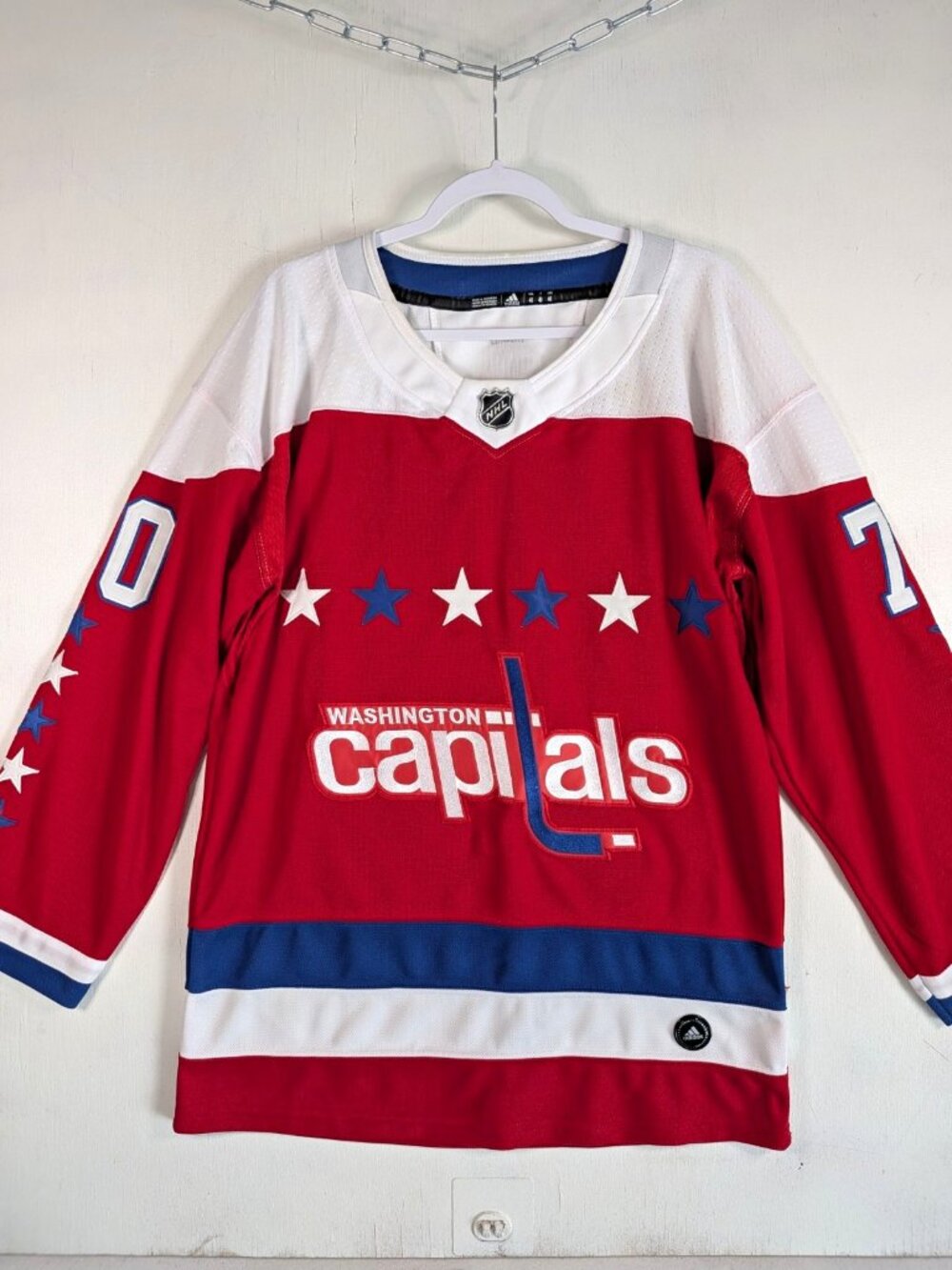 Washington Capitals Braden Holtby #70 adidas Authentic Alternate Jersey Red 46